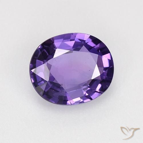 0.74 ct Violet Sapphire Stone, Natural Sapphire in Oval Facet Shape for Sale