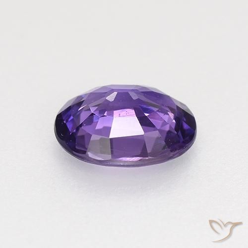 Sapphire Gemstone in 6.1 x 5.3 mm Size for Sale, Sapphire Stone in Medium-Dark Violet Color