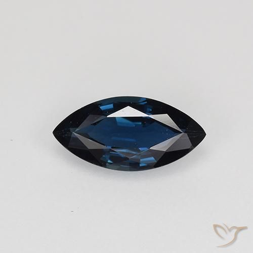 0.66ct Natural Midnight Blue Sapphire, Marquise, VVS