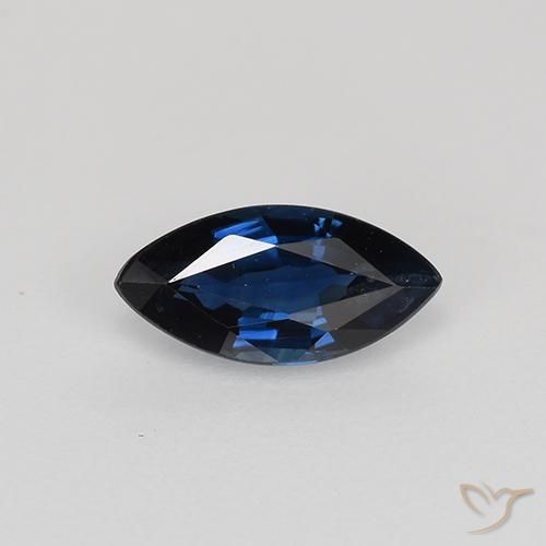 0.64ct Natural Twilight Blue Sapphire, Marquise, VVS