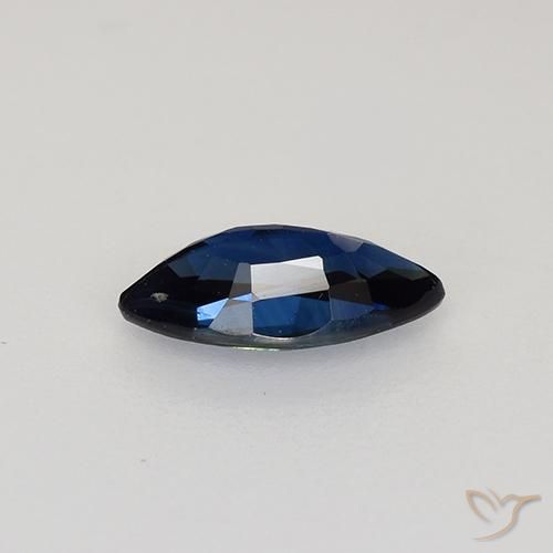 Sapphire Gemstone in 7.9 x 3.9 mm Size for Sale, Sapphire Stone in Twilight Blue Color