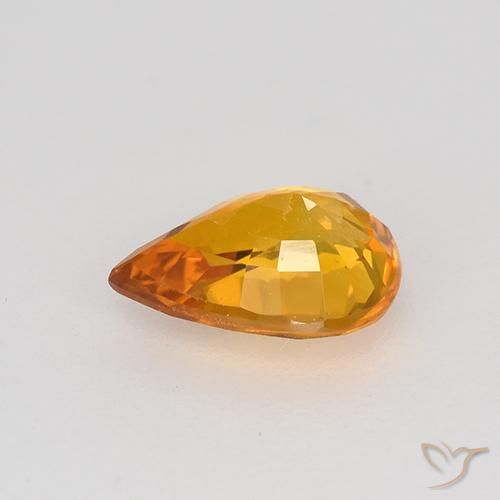 Sapphire Gemstone in 6.7 x 4.9 mm Size for Sale, Sapphire Stone in Gold Color