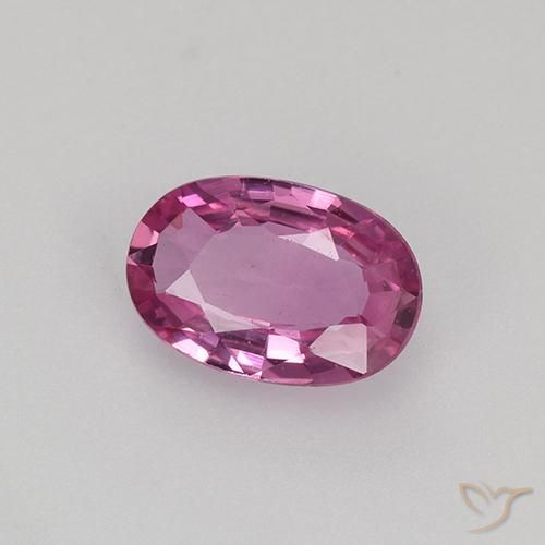 0.57 ct Pink Sapphire Stone, Natural Sapphire in Oval Facet Shape for Sale