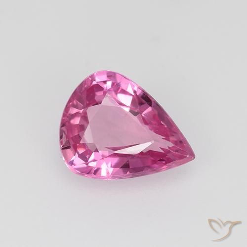 0.77ct Natural Deep Pink Sapphire, Pear Shape, VVS-VS