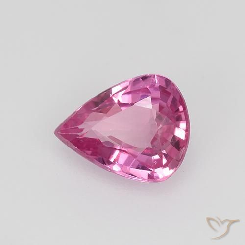 0.77 ct Pink Sapphire Stone, Natural Sapphire in Pear Facet Shape for Sale