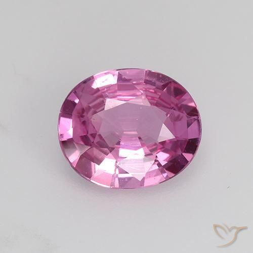 Rose intense Saphir gemme - 0.9ct Ovale facette (ID: 522710)