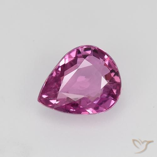 0.97ct Natural Magenta Sapphire, Pear Shape, VVS-VS