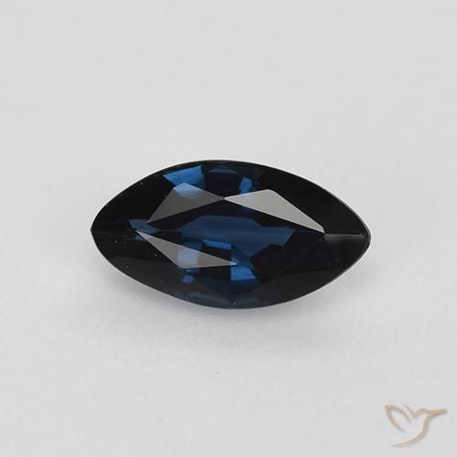 0.69ct Natural Midnight Blue Sapphire, Marquise, VVS
