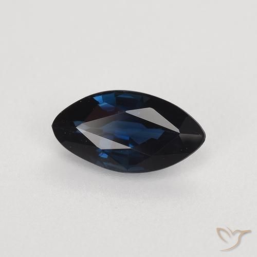 0.69 ct Blue Sapphire Stone, Natural Sapphire in Marquise Facet Shape for Sale