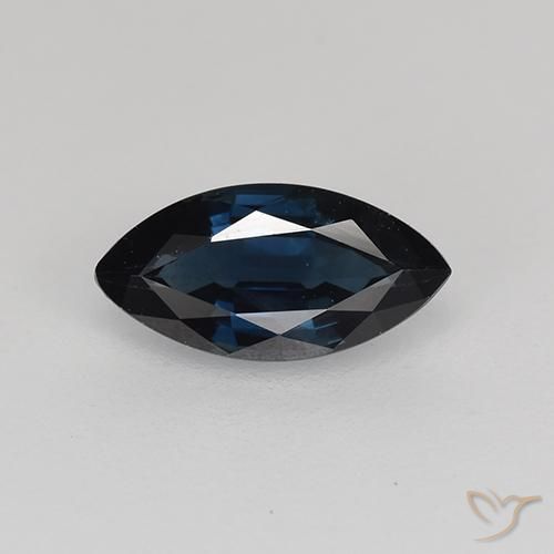 0.69ct Natural Dark Blue Sapphire, Marquise, VVS-VS