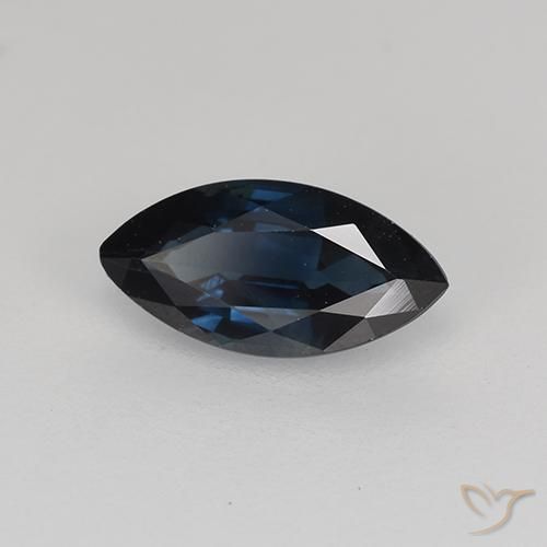 0.69 ct Blue Sapphire Stone, Natural Sapphire in Marquise Facet Shape for Sale