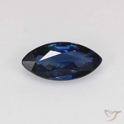 0.61ct Natural Dark Blue Sapphire, Marquise, VVS-VS