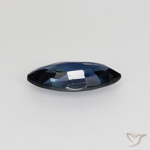 Sapphire Gemstone in 8 x 3.9 mm Size for Sale, Sapphire Stone in Dark Blue Color