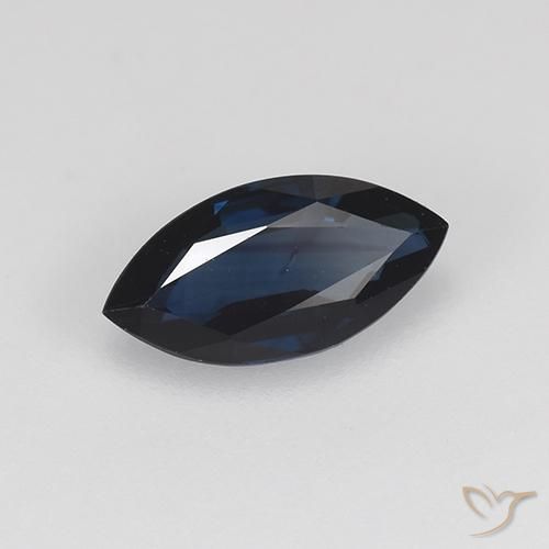 0.72 ct Blue Sapphire Stone, Natural Sapphire in Marquise Facet Shape for Sale