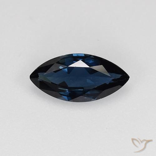 0.64ct Natural Night Blue Sapphire, Marquise, VVS-VS