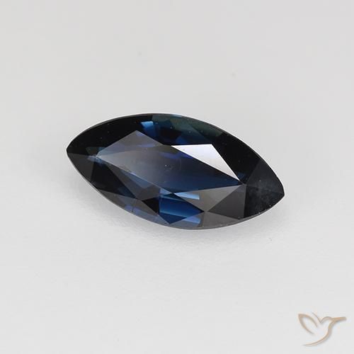 0.70 ct Blue Sapphire Stone, Natural Sapphire in Marquise Facet Shape for Sale