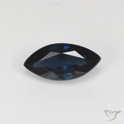 0.77ct Natural Blackish Blue Sapphire, Marquise, VVS-VS