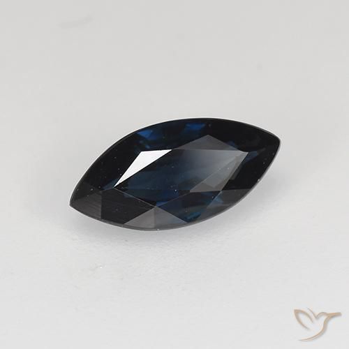 0.77 ct Blue Sapphire Stone, Natural Sapphire in Marquise Facet Shape for Sale