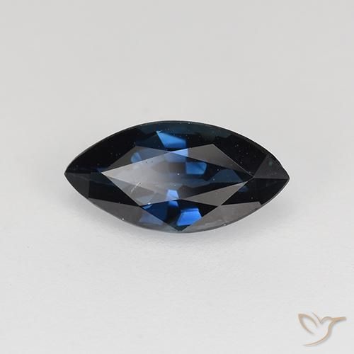 0.70 ct Blue Sapphire Stone, Natural Sapphire in Marquise Facet Shape for Sale