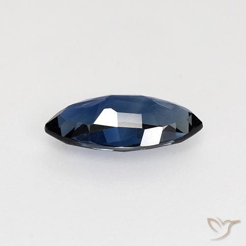 Sapphire Gemstone in 8.2 x 3.8 mm Size for Sale, Sapphire Stone in Midnight Blue Color