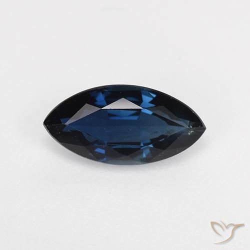 0.74ct Natural Night Blue Sapphire, Marquise, VVS-VS