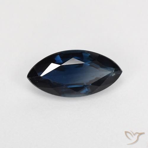 0.74 ct Blue Sapphire Stone, Natural Sapphire in Marquise Facet Shape for Sale