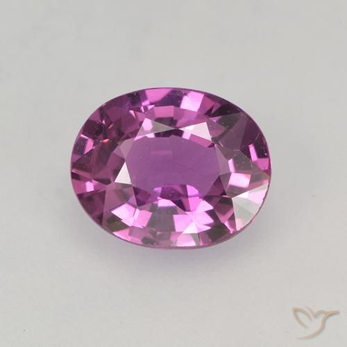 0.68 ct Loose Purple Sapphire, 6.1 x 4.9 mm Oval Cut From Madagascar, Photo A