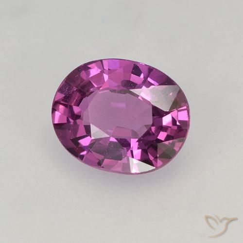 0.68 ct Purple Sapphire Stone, Natural Sapphire in Oval Facet Shape for Sale