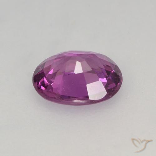 Sapphire Gemstone in 6.1 x 4.9 mm Size for Sale, Sapphire Stone in Intense Pinkish Purple Color