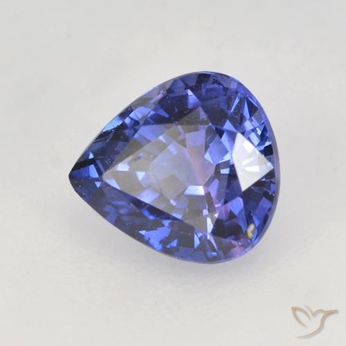 0.76 ct Blue Sapphire Stone, Natural Sapphire in Pear Facet Shape for Sale
