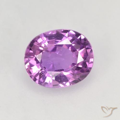 0.76ct Natural Medium Violet Sapphire, Oval, VVS-VS