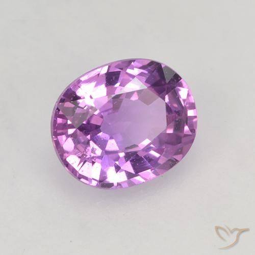 0.76 ct Violet Sapphire Stone, Natural Sapphire in Oval Facet Shape for Sale