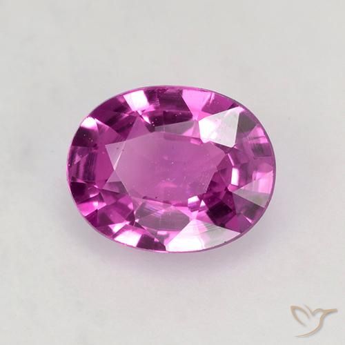 0.65 ct Purple Sapphire Stone, Natural Sapphire in Oval Facet Shape for Sale