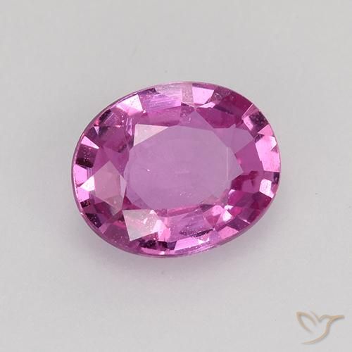 0.73ct Natural Royal Purple Pink Sapphire, Oval, VVS-VS