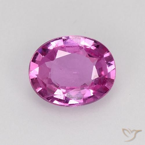 0.73 ct Pink Sapphire Stone, Natural Sapphire in Oval Facet Shape for Sale