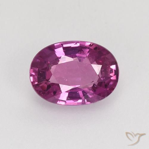 0.85ct Natural Medium-Dark Purple Sapphire, Oval, VVS-VS