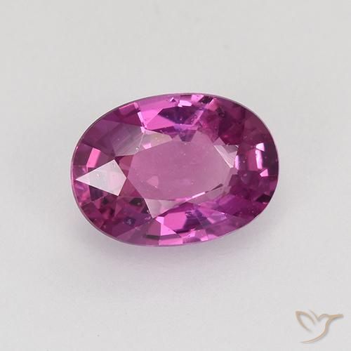 0.85 ct Purple Sapphire Stone, Natural Sapphire in Oval Facet Shape for Sale