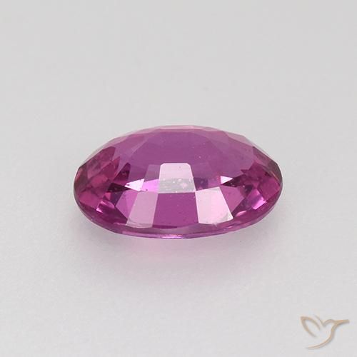 Sapphire Gemstone in 6.6 x 4.8 mm Size for Sale, Sapphire Stone in Medium-Dark Purple Color