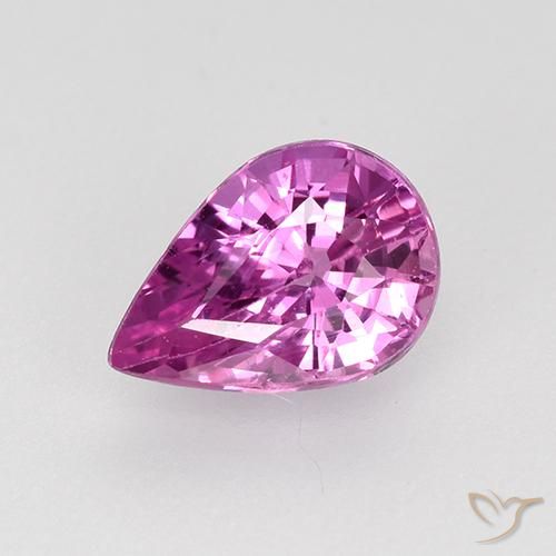 0.71 ct Purple Sapphire Gemstone, Sapphire Gem in Pear Facet Shape for Sale.