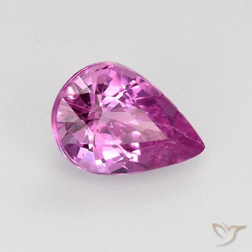 0.71 ct Purple Sapphire Stone, Natural Sapphire in Pear Facet Shape for Sale