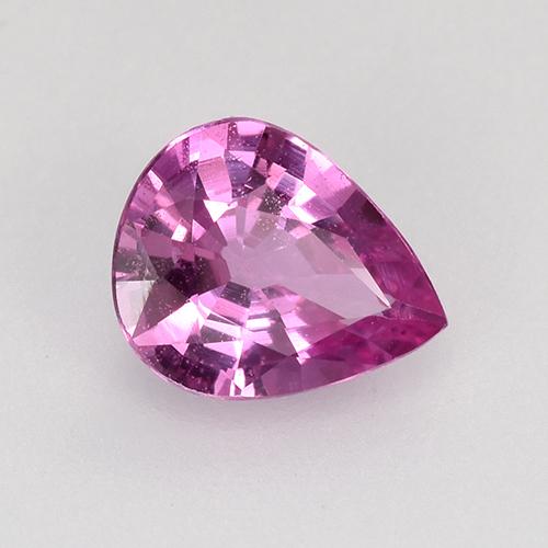 0.55 ct Purple Sapphire Stone, Natural Sapphire in Pear Facet Shape for Sale