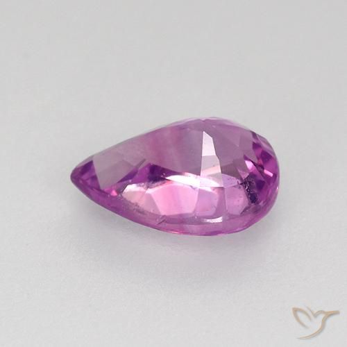 Sapphire Gemstone in 6.7 x 4.7 mm Size for Sale, Sapphire Stone in Medium-Dark Purple Color
