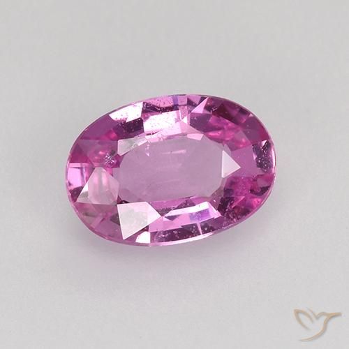 0.64 ct Purple Sapphire Stone, Natural Sapphire in Oval Facet Shape for Sale
