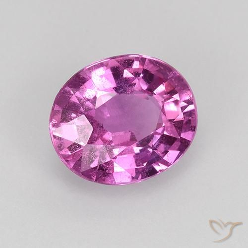 0.80 ct Purple Sapphire Stone, Natural Sapphire in Oval Facet Shape for Sale