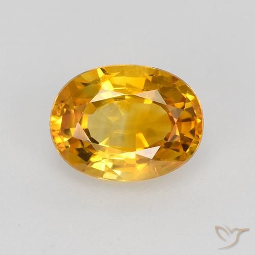 0.86ct Natural Deep Golden Orange Sapphire, Oval, VVS
