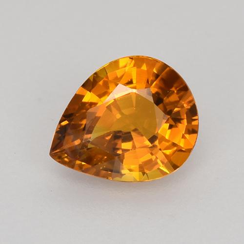 orange-braun Saphir Edelstein - 0.7ct Birnen Schliff (ID: 523026)