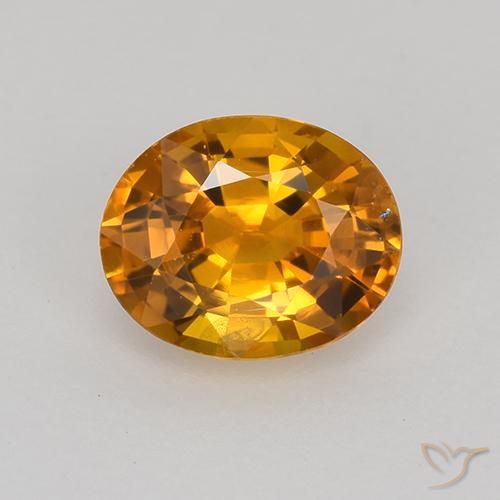 0.80ct Natural Orange Brown Sapphire, Oval, VVS-VS