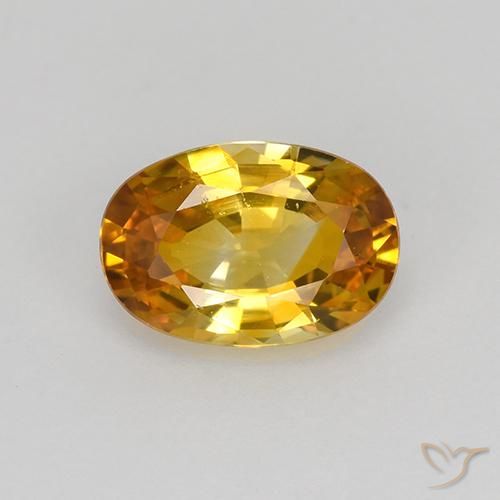 0.92ct Natural Orange-Gold Sapphire, Oval, VS