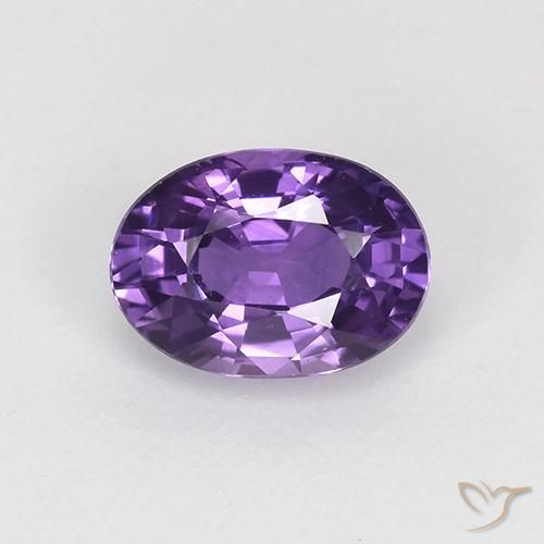 Темно-фиолетовый Сапфир Камень - 0.8ct Фасетный Овал (ID: 523036)