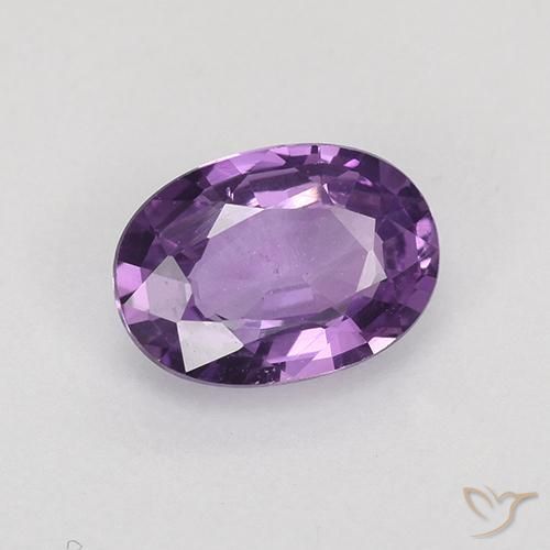 0.76 ct Violet Sapphire Stone, Natural Sapphire in Oval Facet Shape for Sale